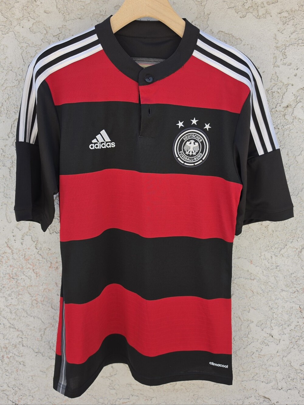 Adidas Germany 2014 World Cup Away Soccer Jersey Shirt G74520 Black Red Men's